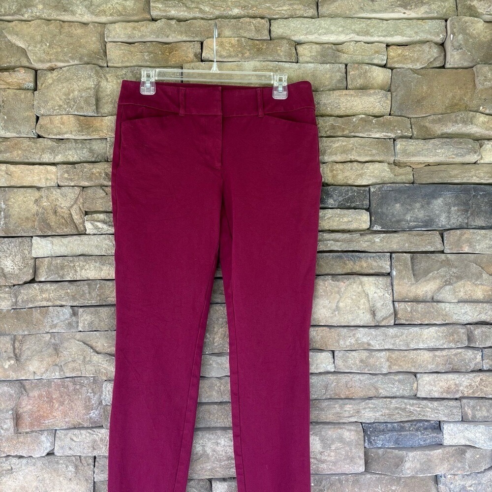 Cropped Dress Pants Career Casual Burgundy Size 6